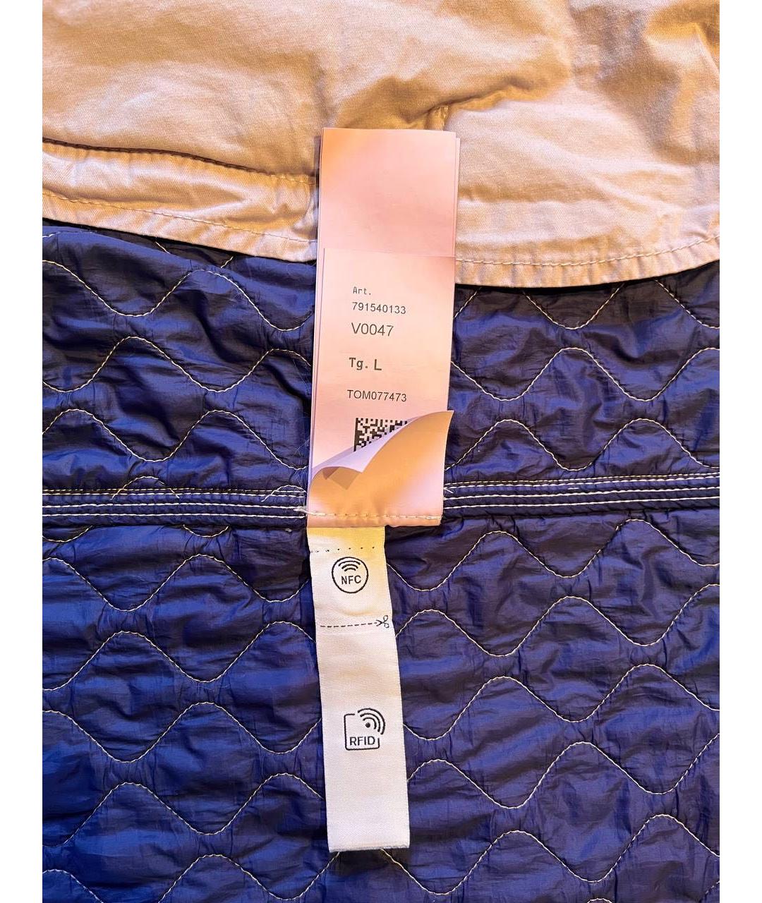 STONE ISLAND Голубая хлопковая куртка, фото 6