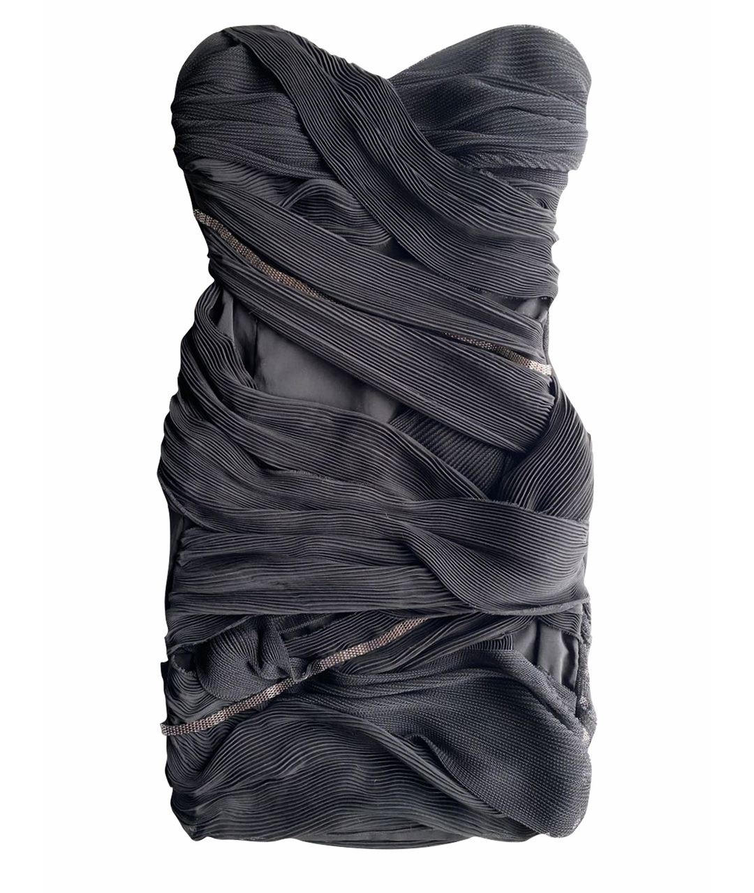FAITH CONNEXION Черное полиэстеровое повседневное платье, фото 1