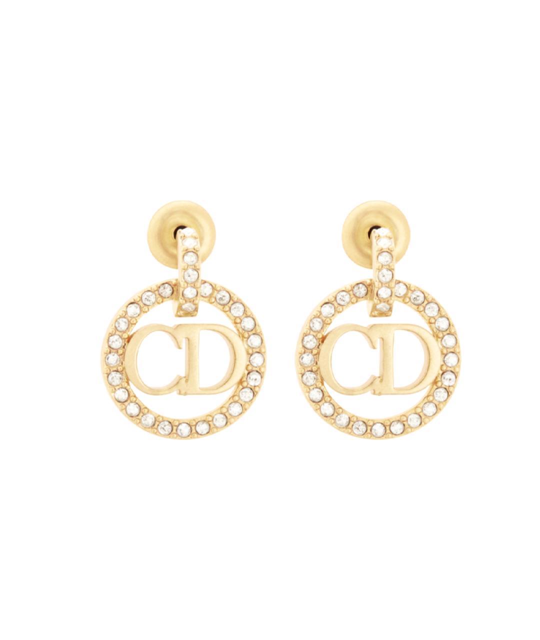 CHRISTIAN DIOR Золотые металлические серьги, фото 1