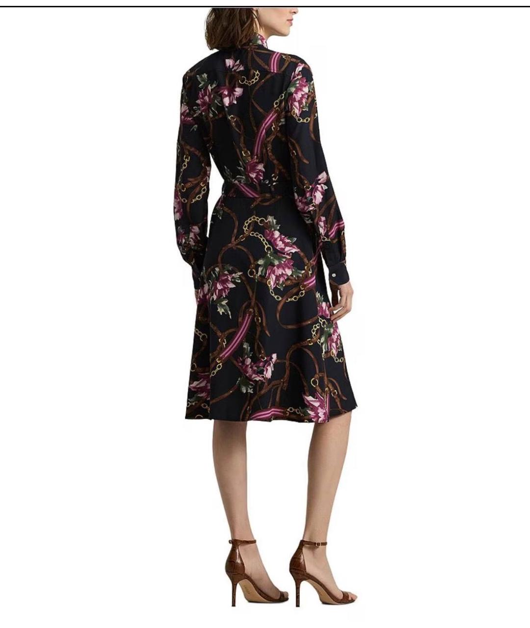 RALPH LAUREN COLLECTION Темно-синее полиэстеровое повседневное платье, фото 2