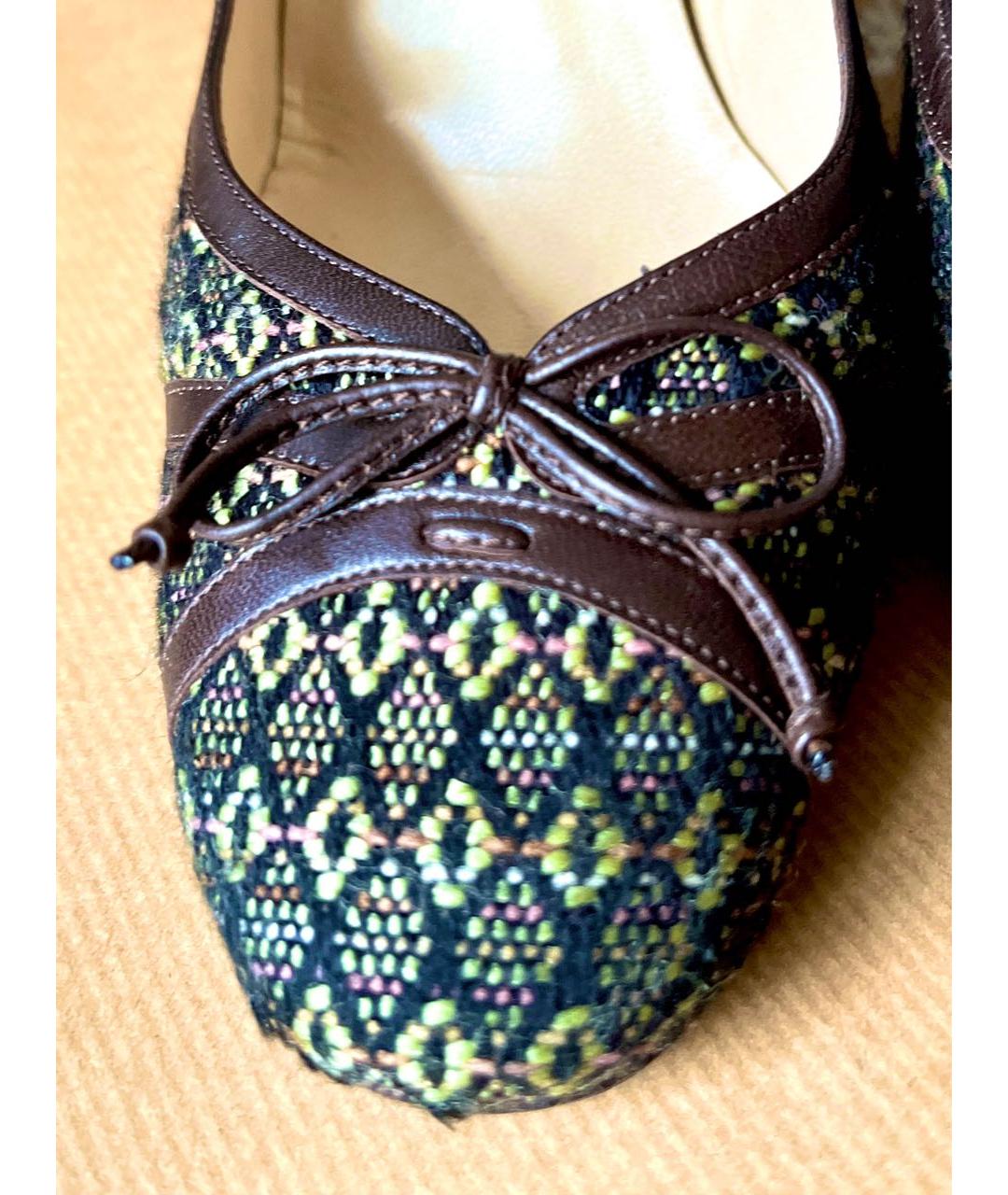 JIMMY CHOO Коричневые текстильные туфли, фото 4