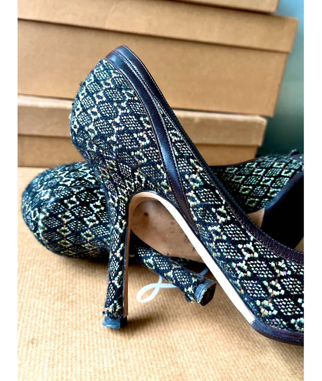 JIMMY CHOO Коричневые текстильные туфли, фото 8