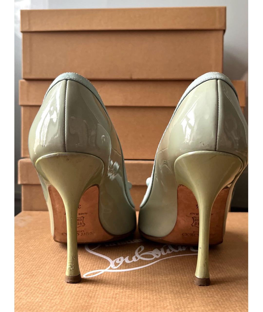 JIMMY CHOO Бирюзовые туфли из лакированной кожи, фото 5