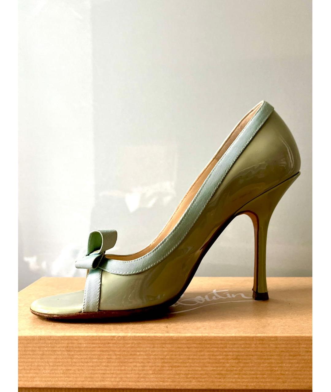 JIMMY CHOO Бирюзовые туфли из лакированной кожи, фото 3