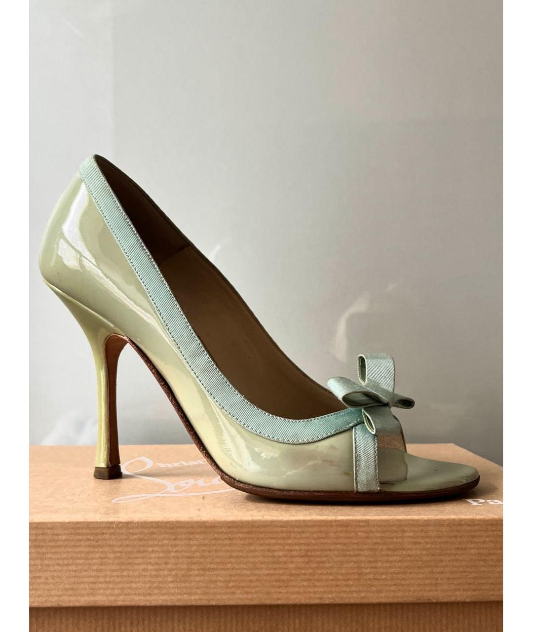 JIMMY CHOO Бирюзовые туфли из лакированной кожи, фото 2