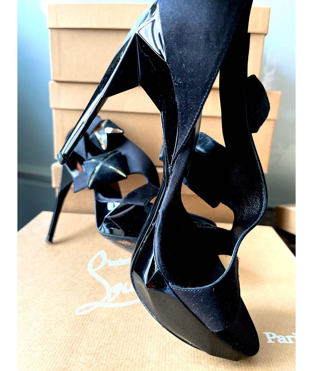 ROGER VIVIER Черные текстильные босоножки, фото 8