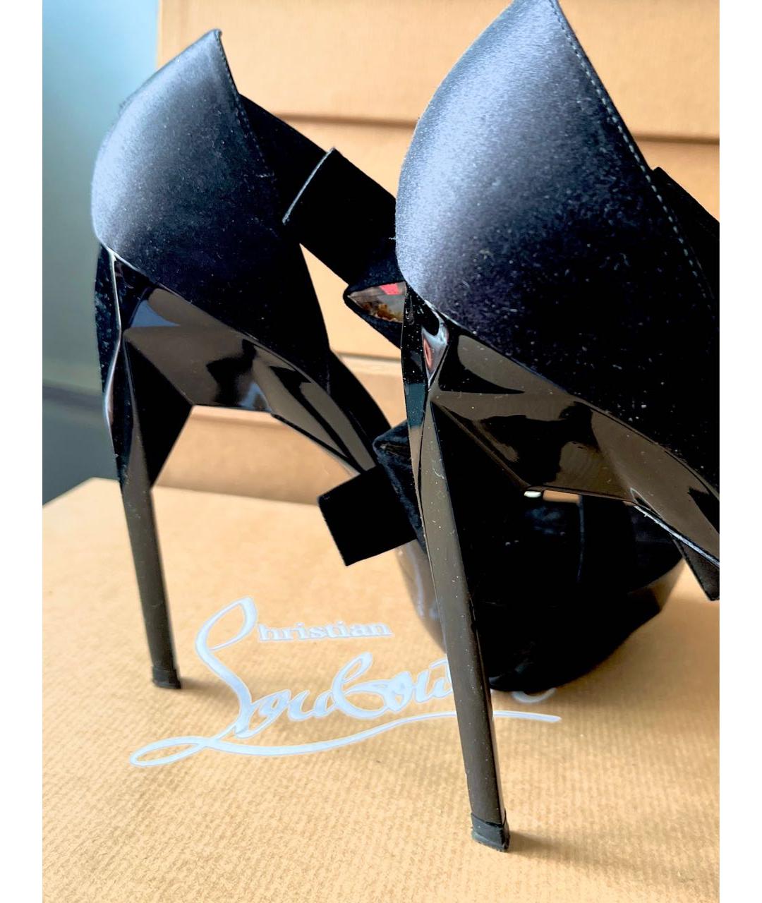 ROGER VIVIER Черные текстильные босоножки, фото 5