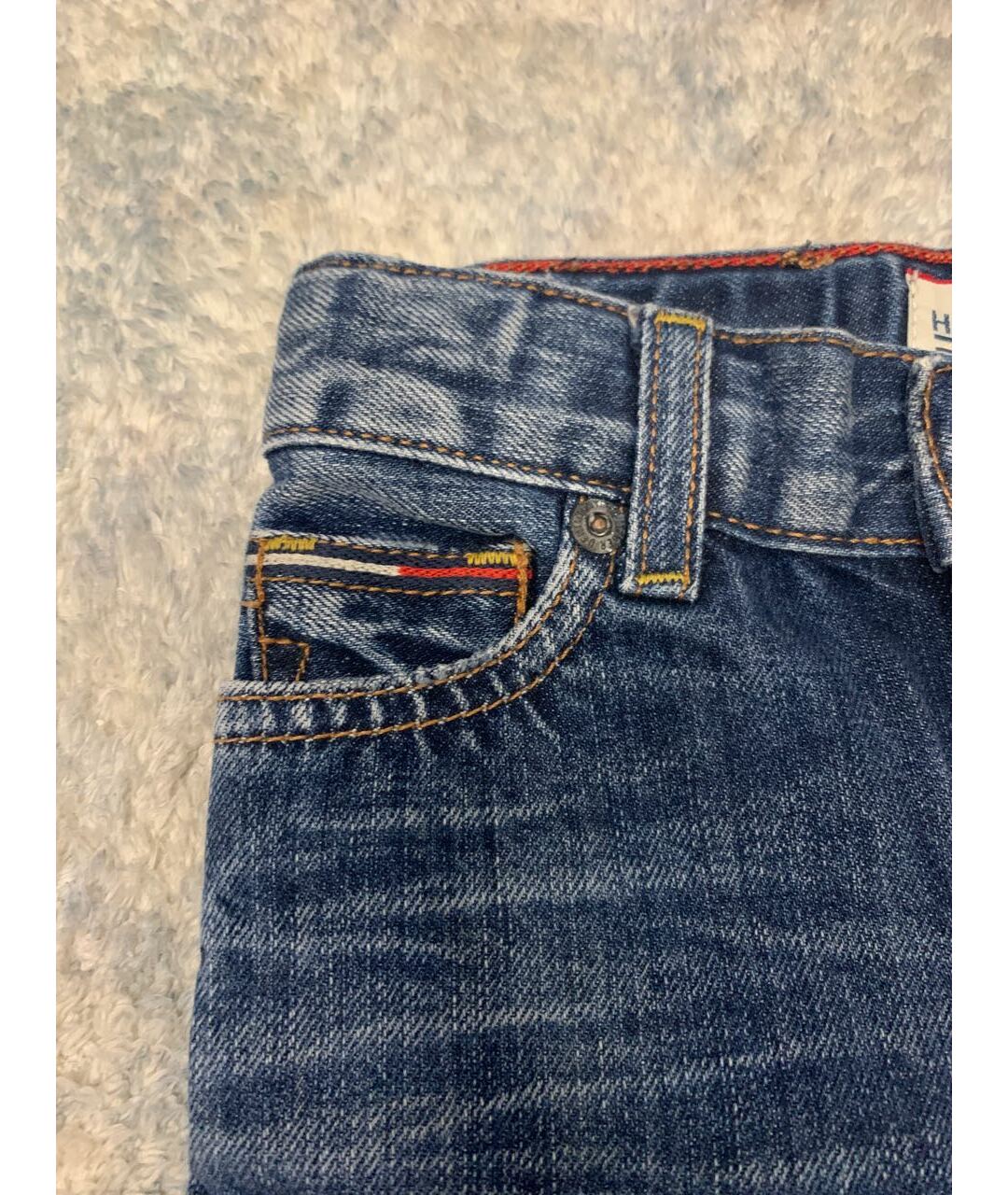 TOMMY HILFIGER JUNIOR Темно-синие хлопковые детские джинсы, фото 2