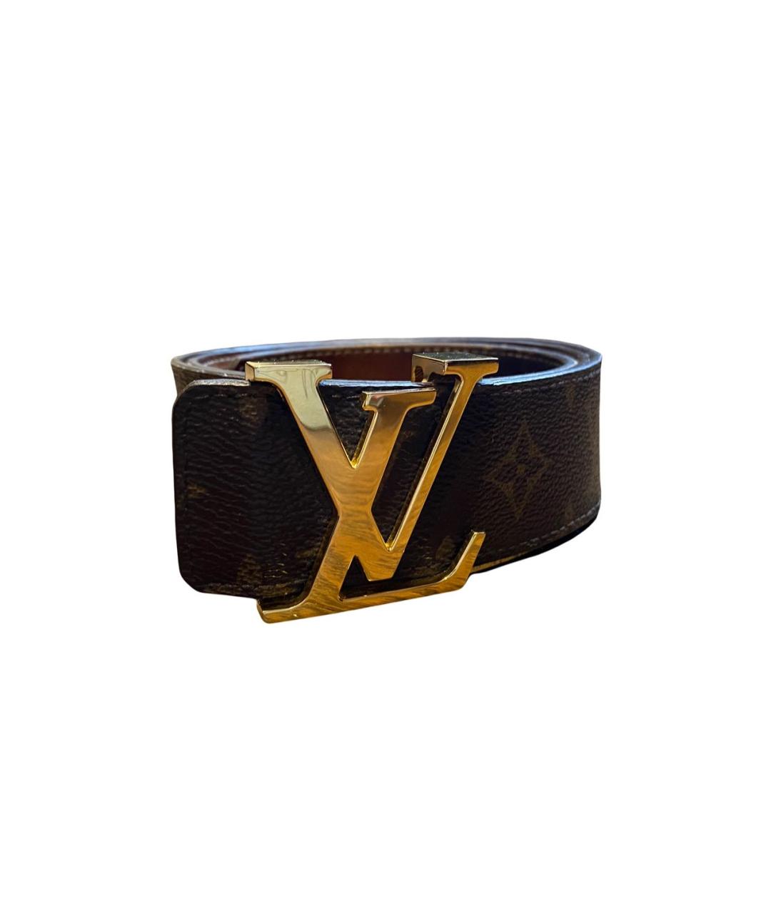 LOUIS VUITTON Коричневый кожаный ремень, фото 1