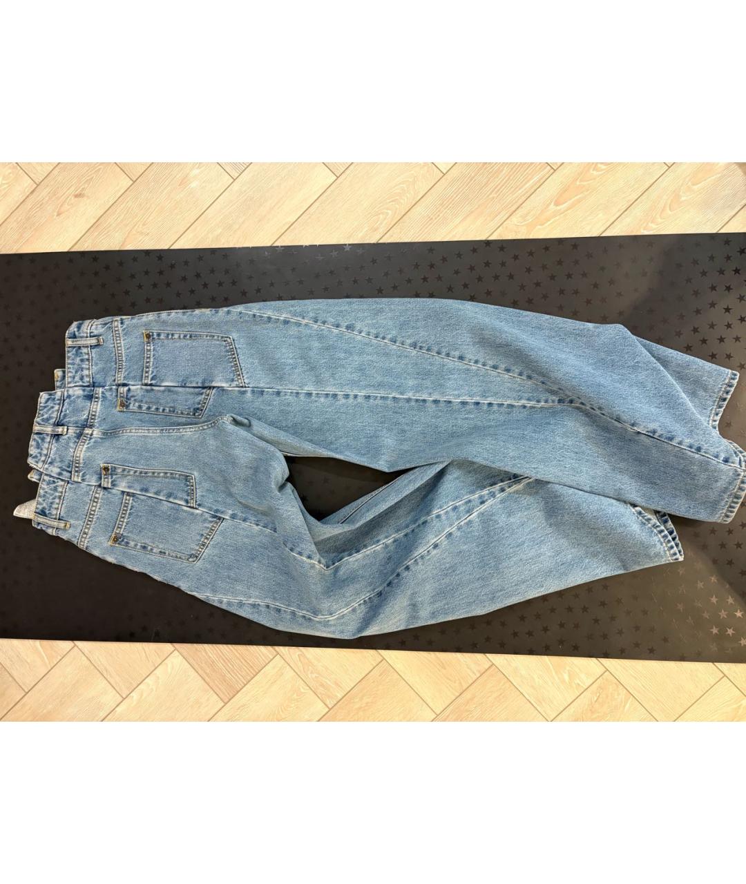 MAISON MARGIELA Голубые хлопковые джинсы клеш, фото 3