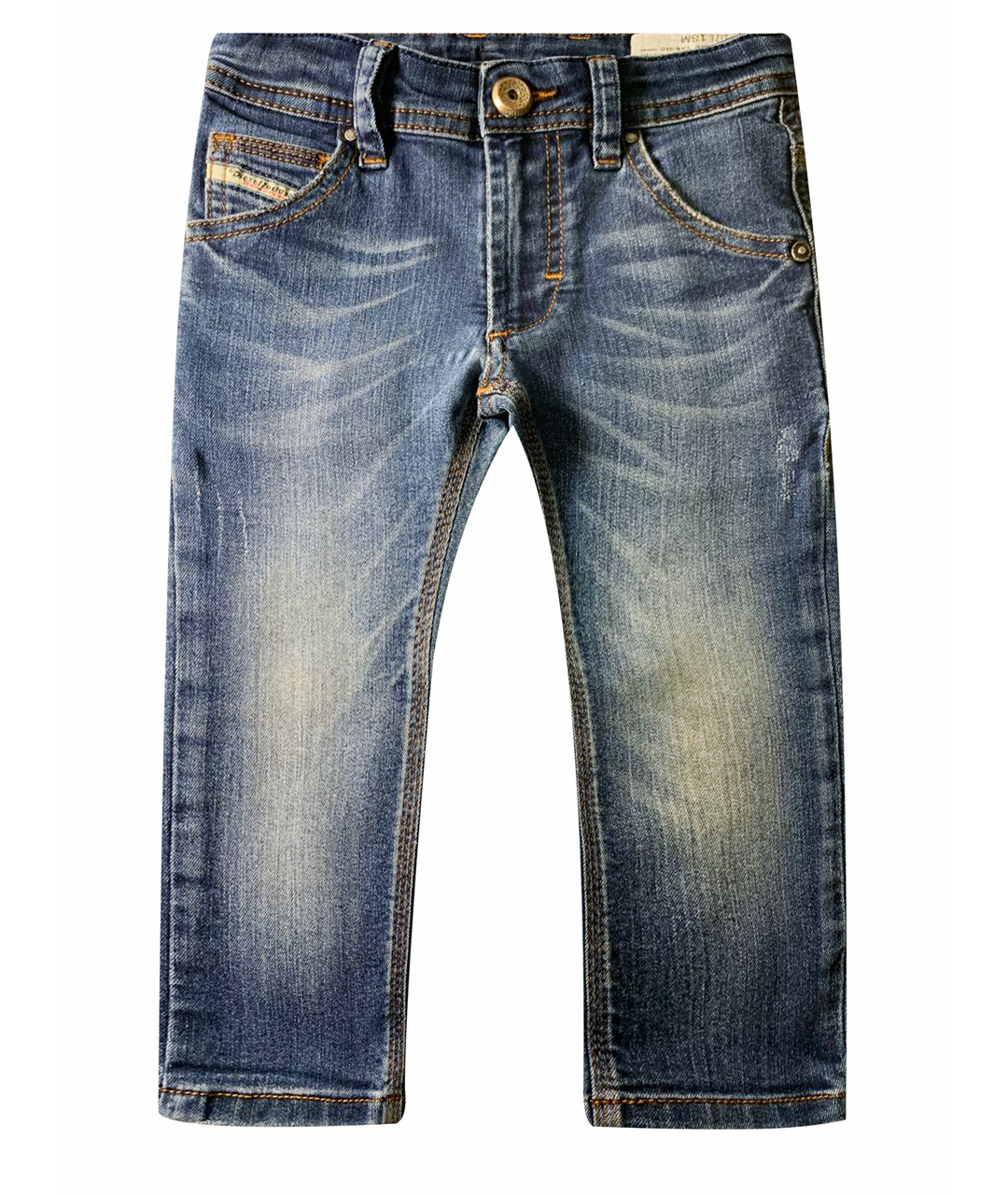 DIESEL KIDS Темно-синие деним детские джинсы, фото 1