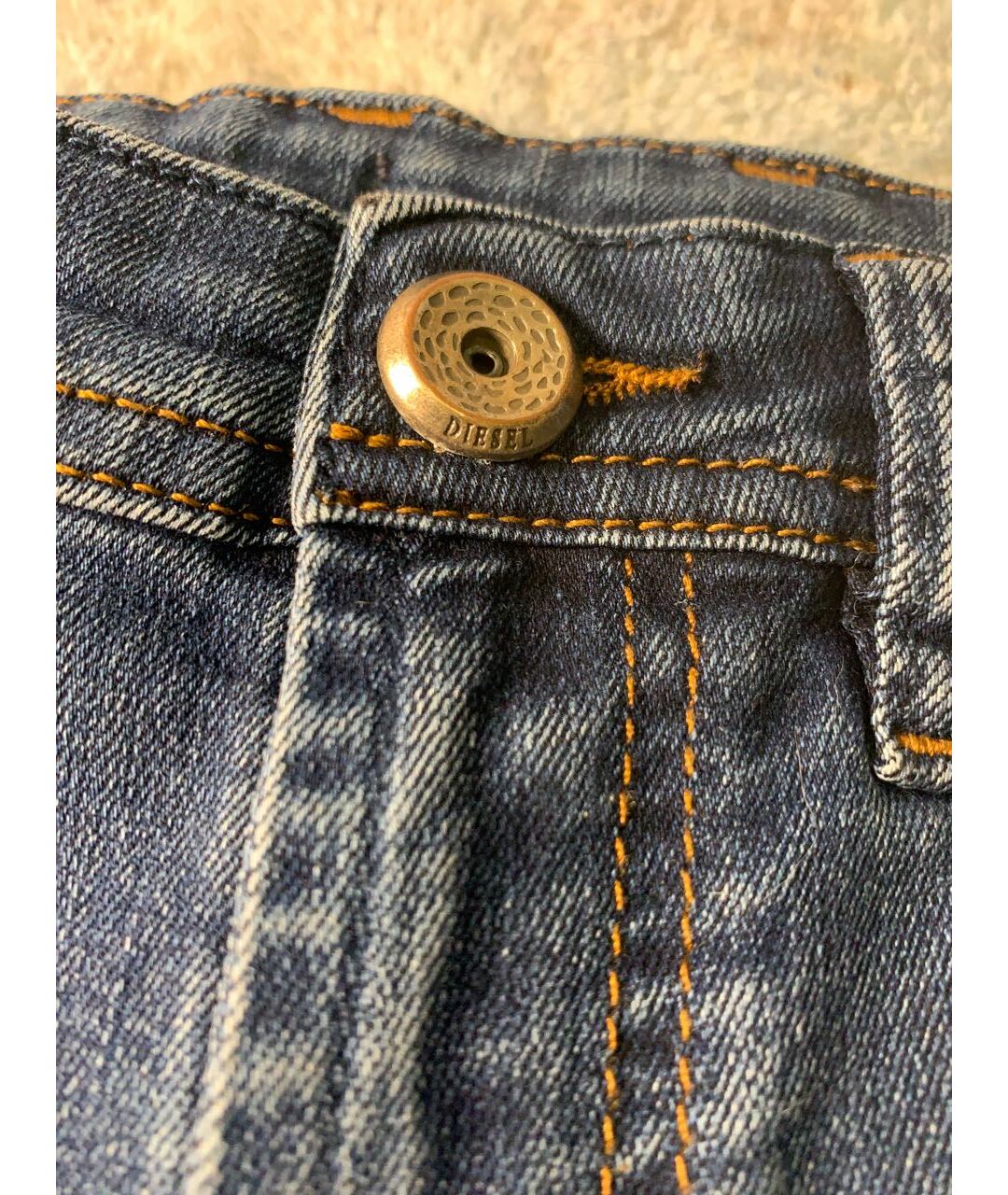 DIESEL KIDS Темно-синие деним детские джинсы, фото 4
