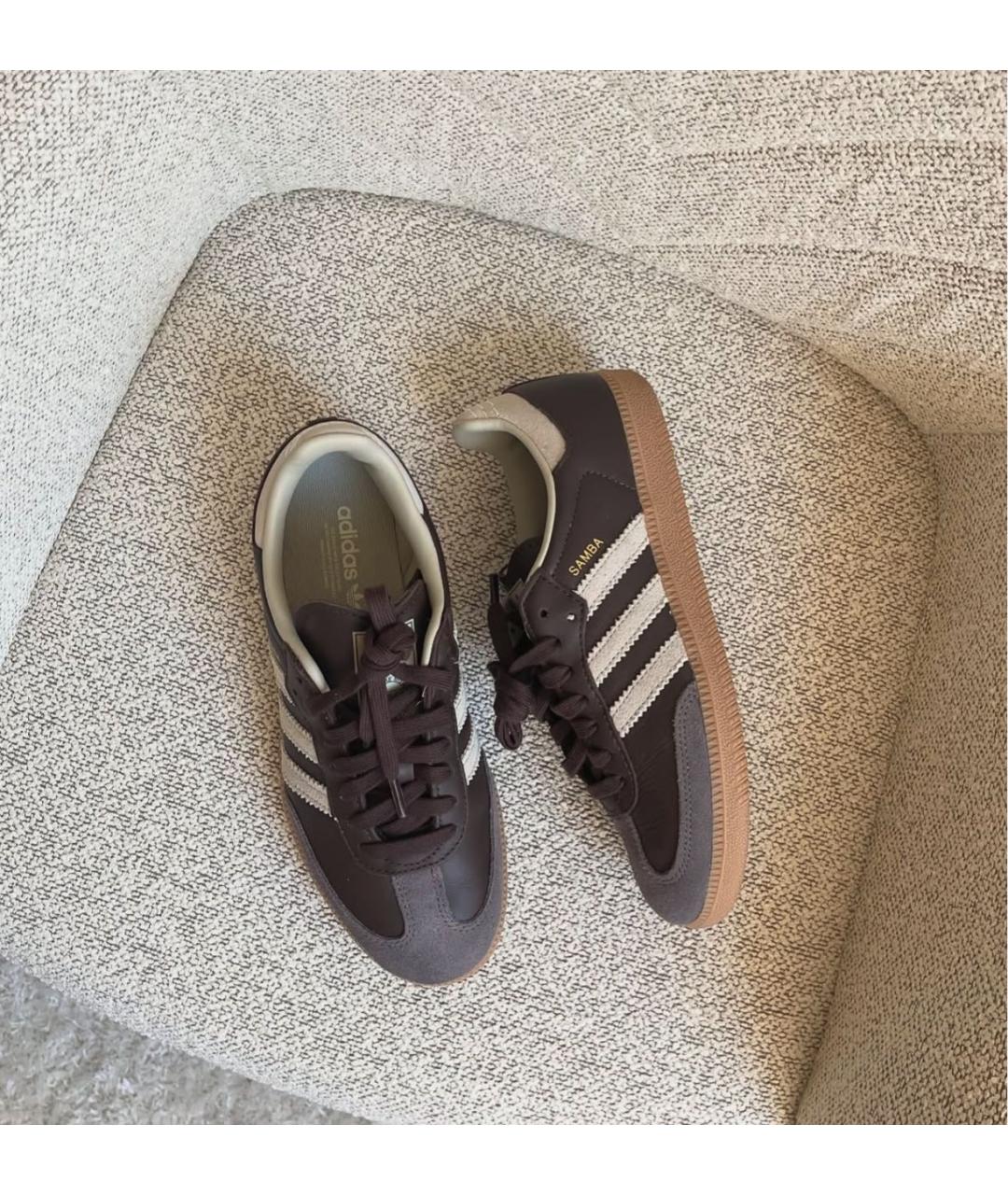 ADIDAS Коричневые кожаные кроссовки, фото 6