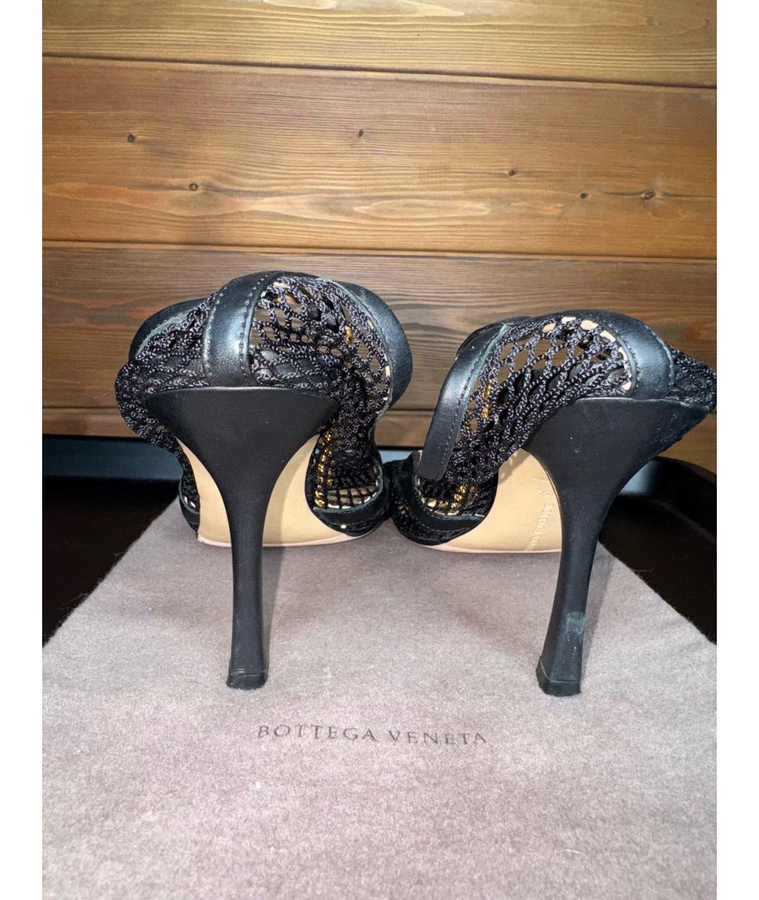 BOTTEGA VENETA Черные босоножки, фото 4