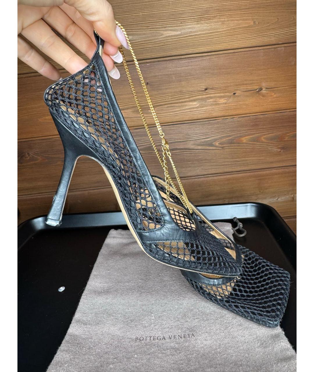 BOTTEGA VENETA Черные босоножки, фото 8