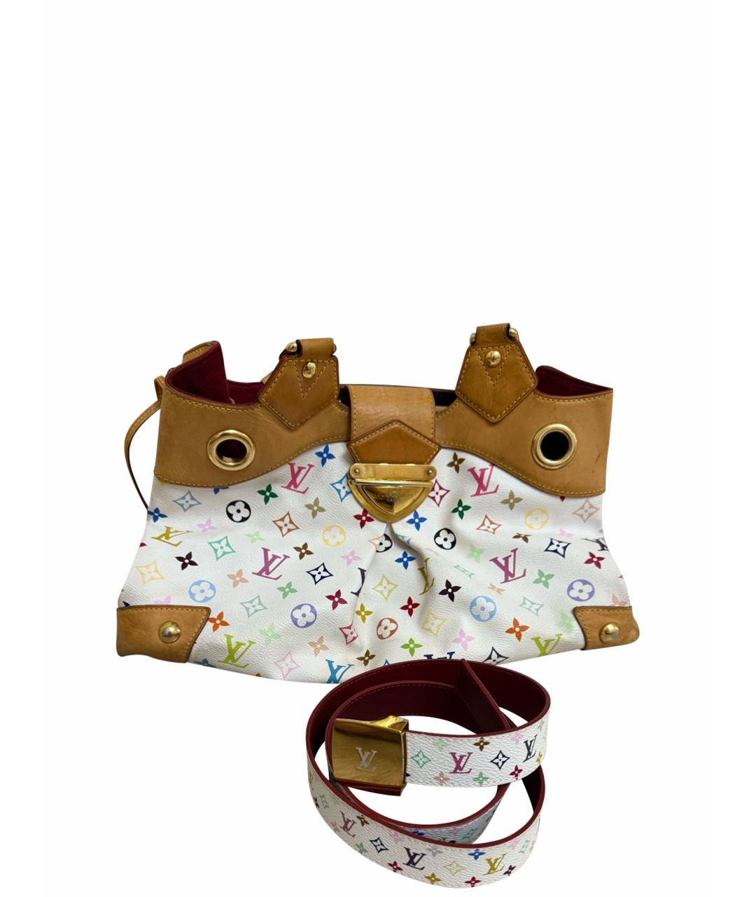 LOUIS VUITTON Белая кожаная сумка с короткими ручками, фото 1