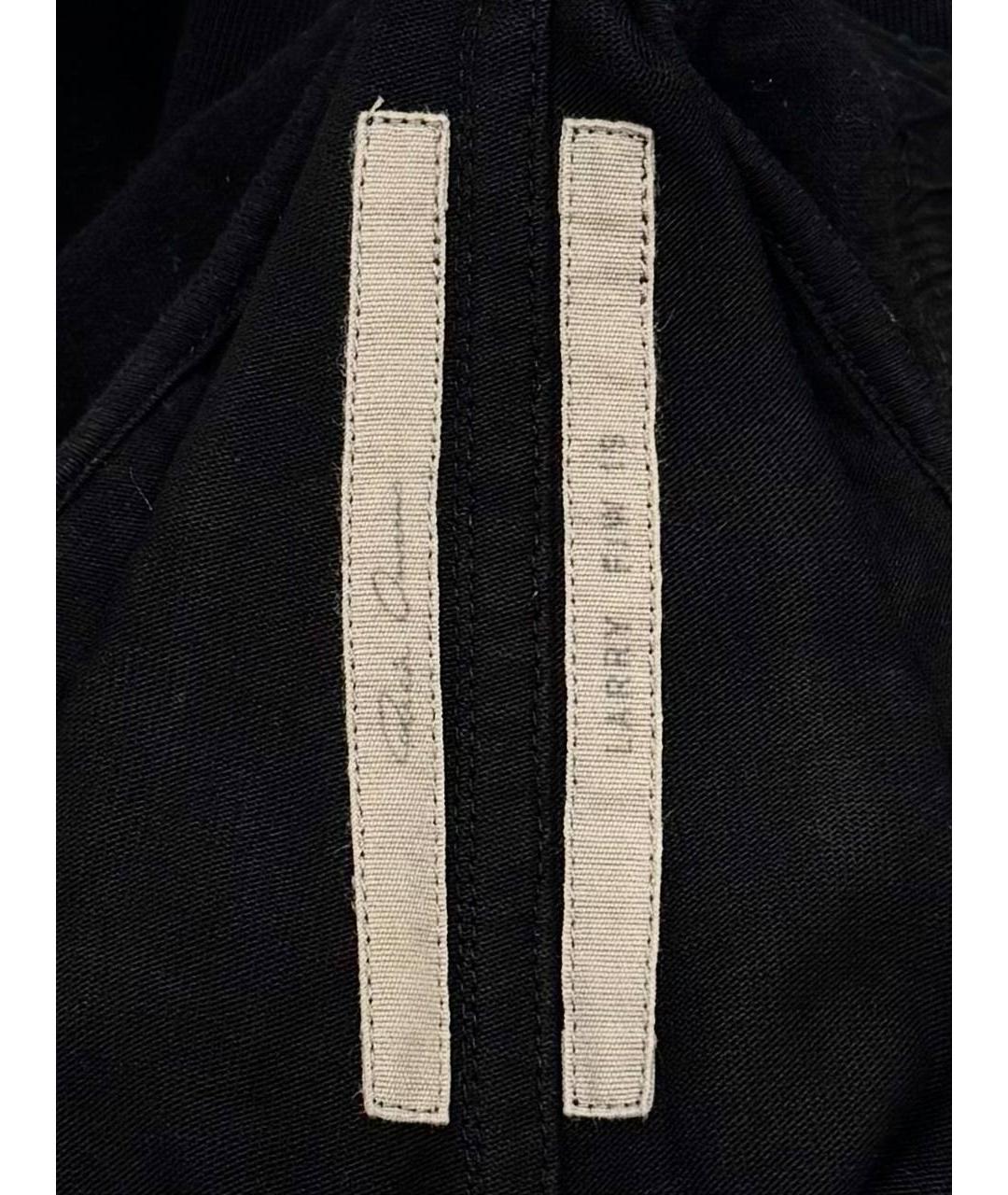 RICK OWENS Черные хлопковые повседневные брюки, фото 4