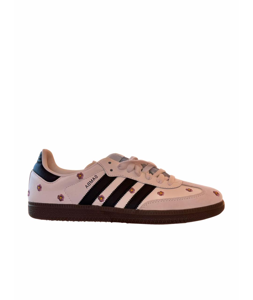 ADIDAS Белые кожаные кроссовки, фото 1