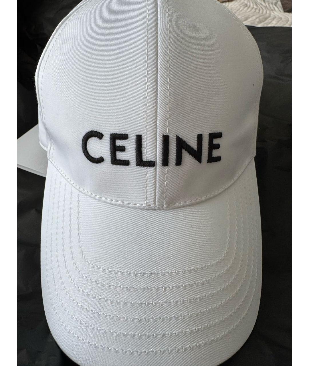 CELINE Белая хлопковая кепка, фото 5