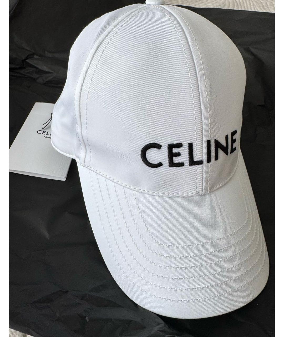 CELINE Белая хлопковая кепка, фото 2