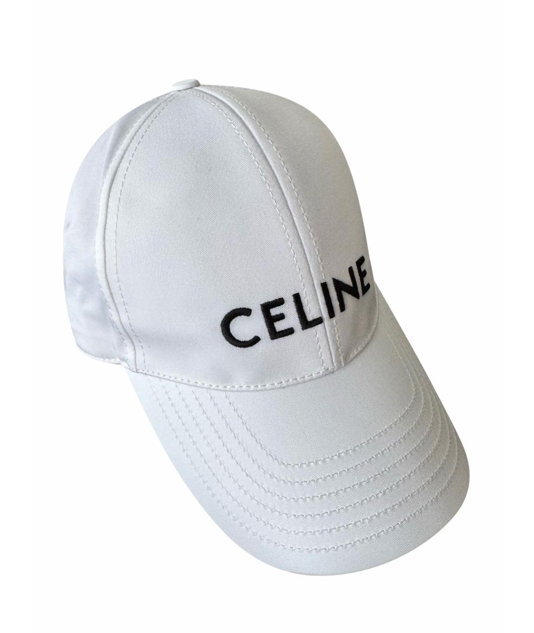 CELINE Белая хлопковая кепка, фото 1