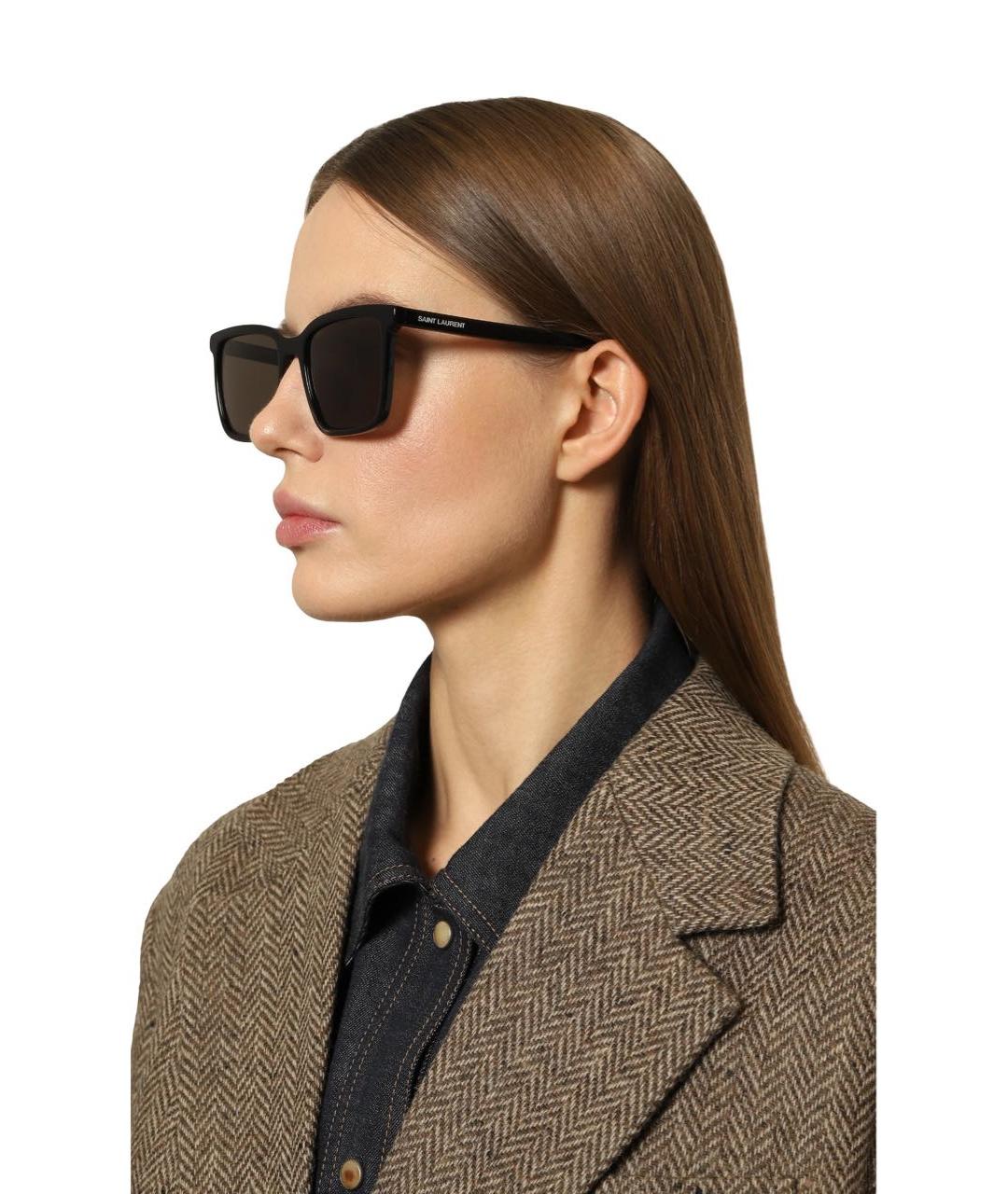 SAINT LAURENT Черные солнцезащитные очки, фото 4