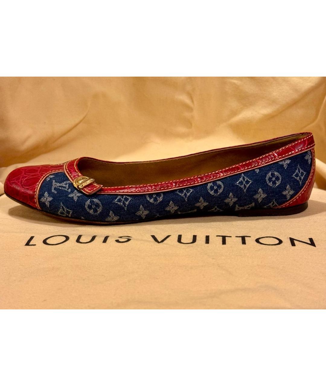 LOUIS VUITTON Мульти текстильные балетки, фото 8