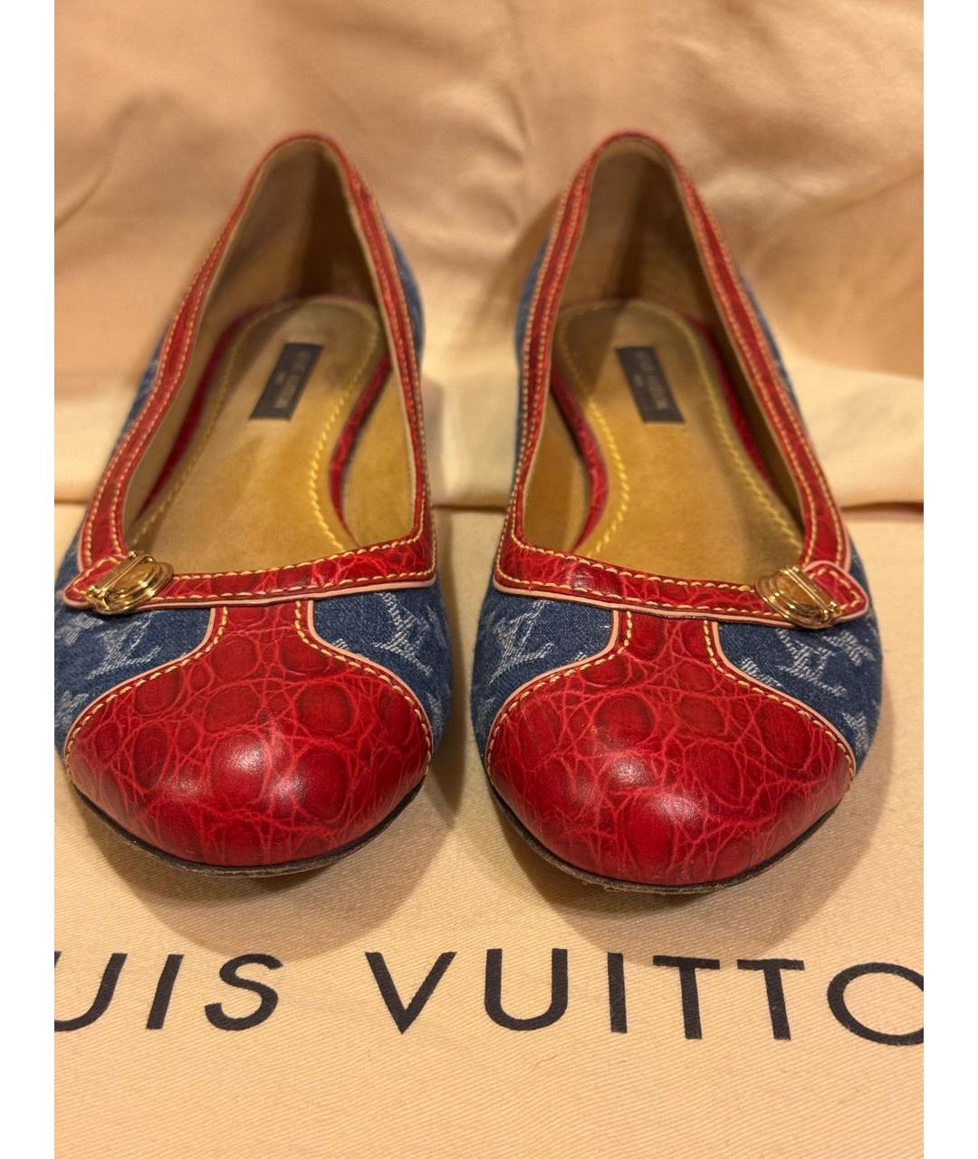 LOUIS VUITTON Мульти текстильные балетки, фото 3