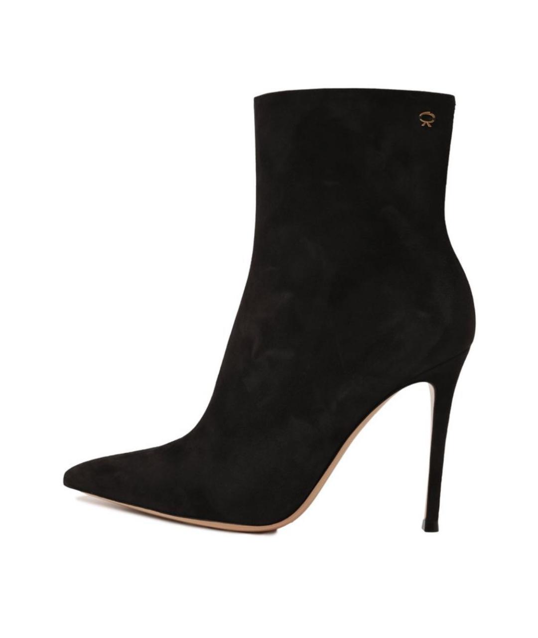 GIANVITO ROSSI Черные замшевые ботильоны, фото 6
