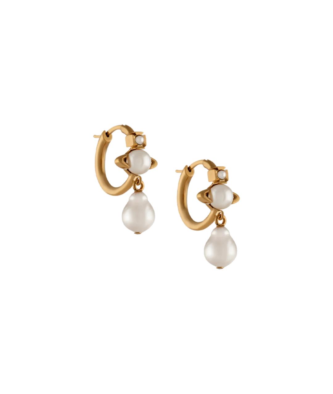 VIVIENNE WESTWOOD Золотые латунные серьги, фото 1