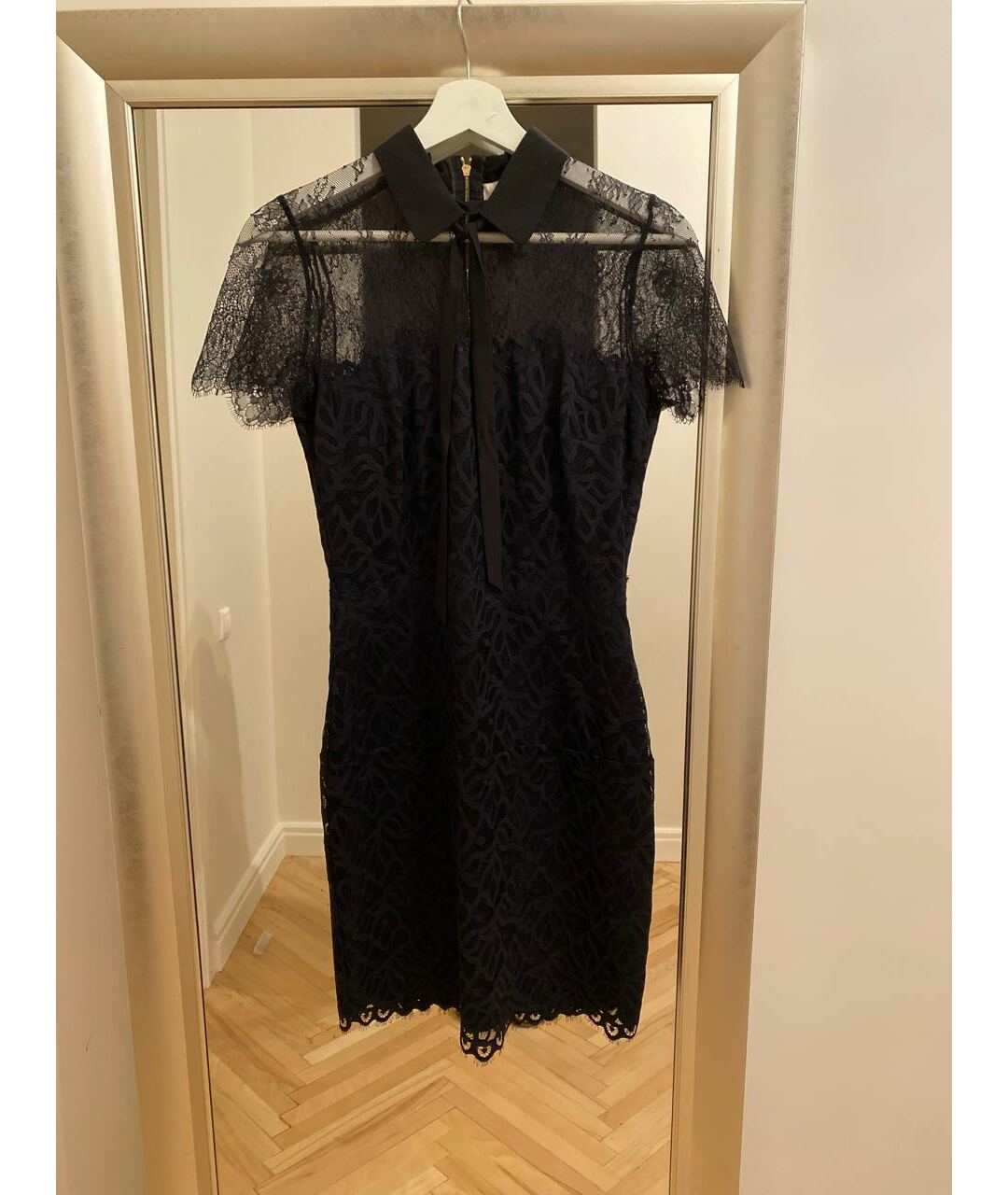 SANDRO Черное полиэстеровое платье, фото 5
