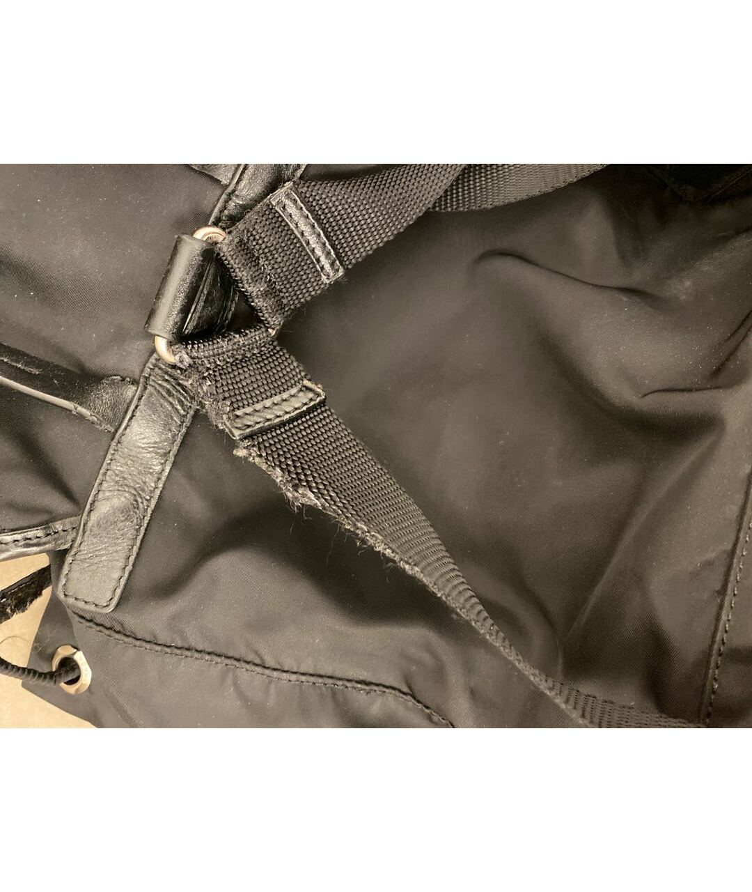 PRADA VINTAGE Черный синтетический рюкзак, фото 6