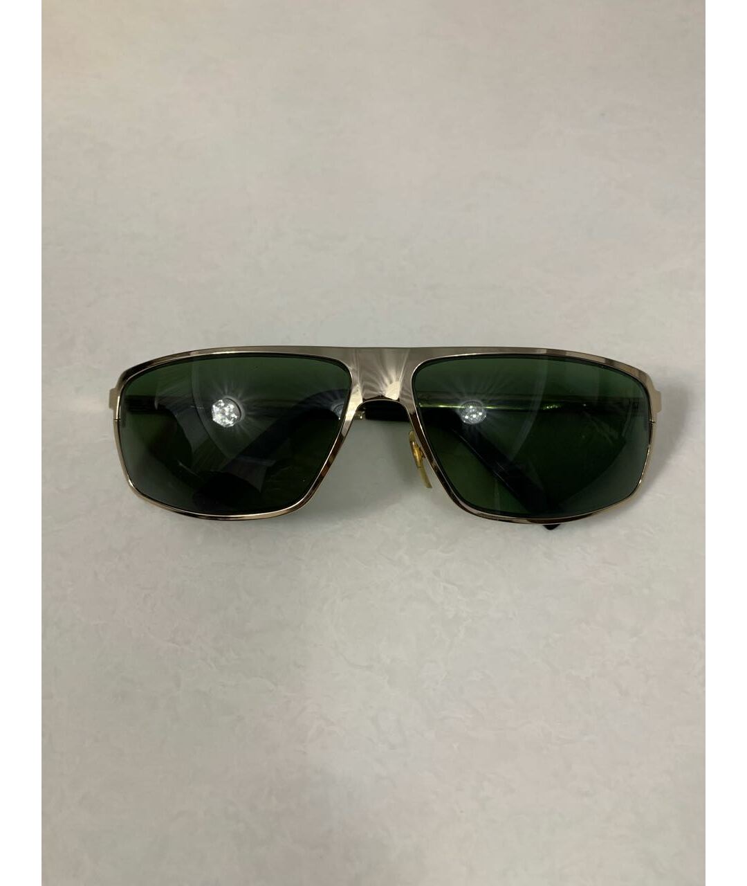 GUCCI Зеленые металлические солнцезащитные очки, фото 4