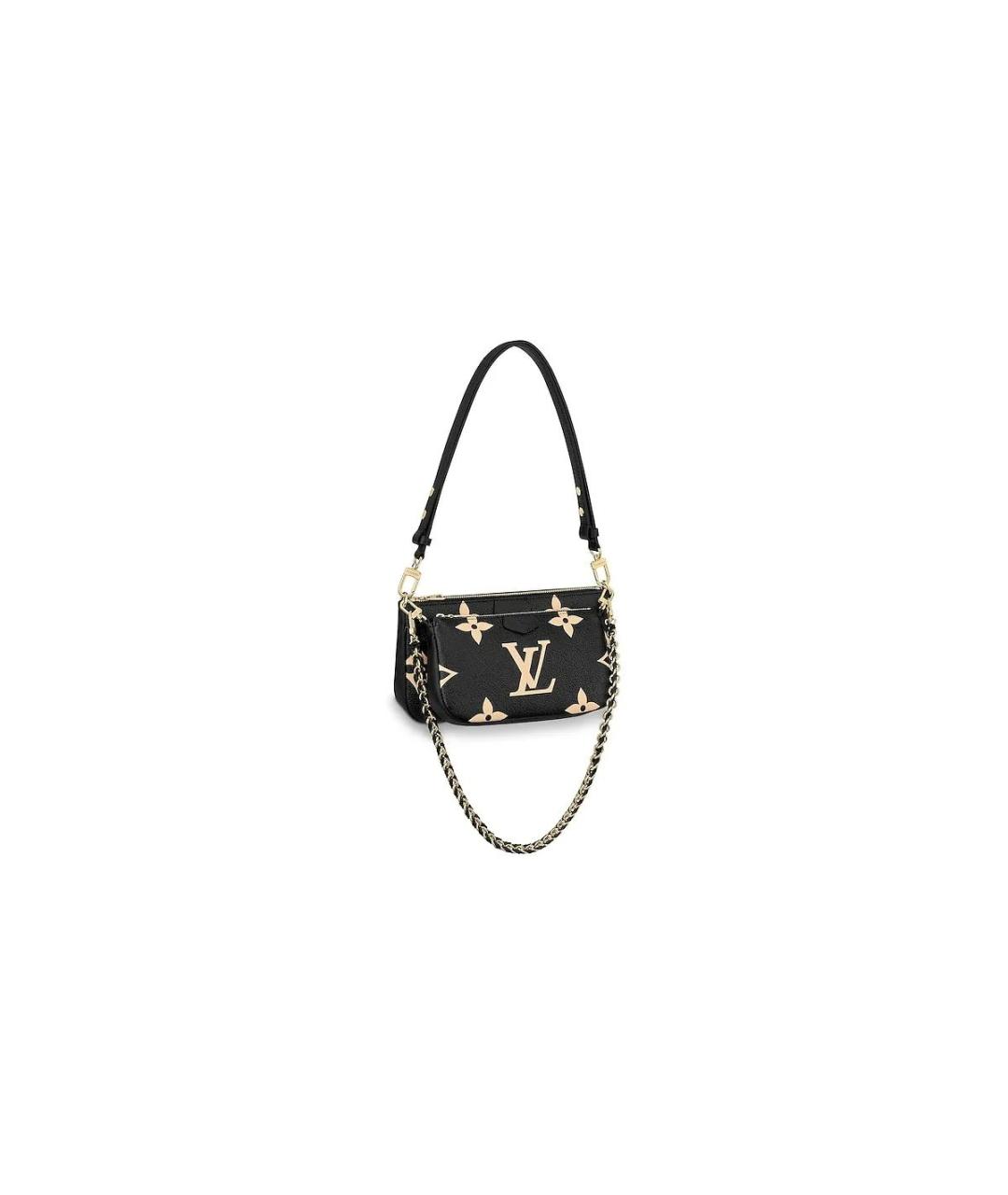 LOUIS VUITTON Черная кожаная сумка через плечо, фото 1