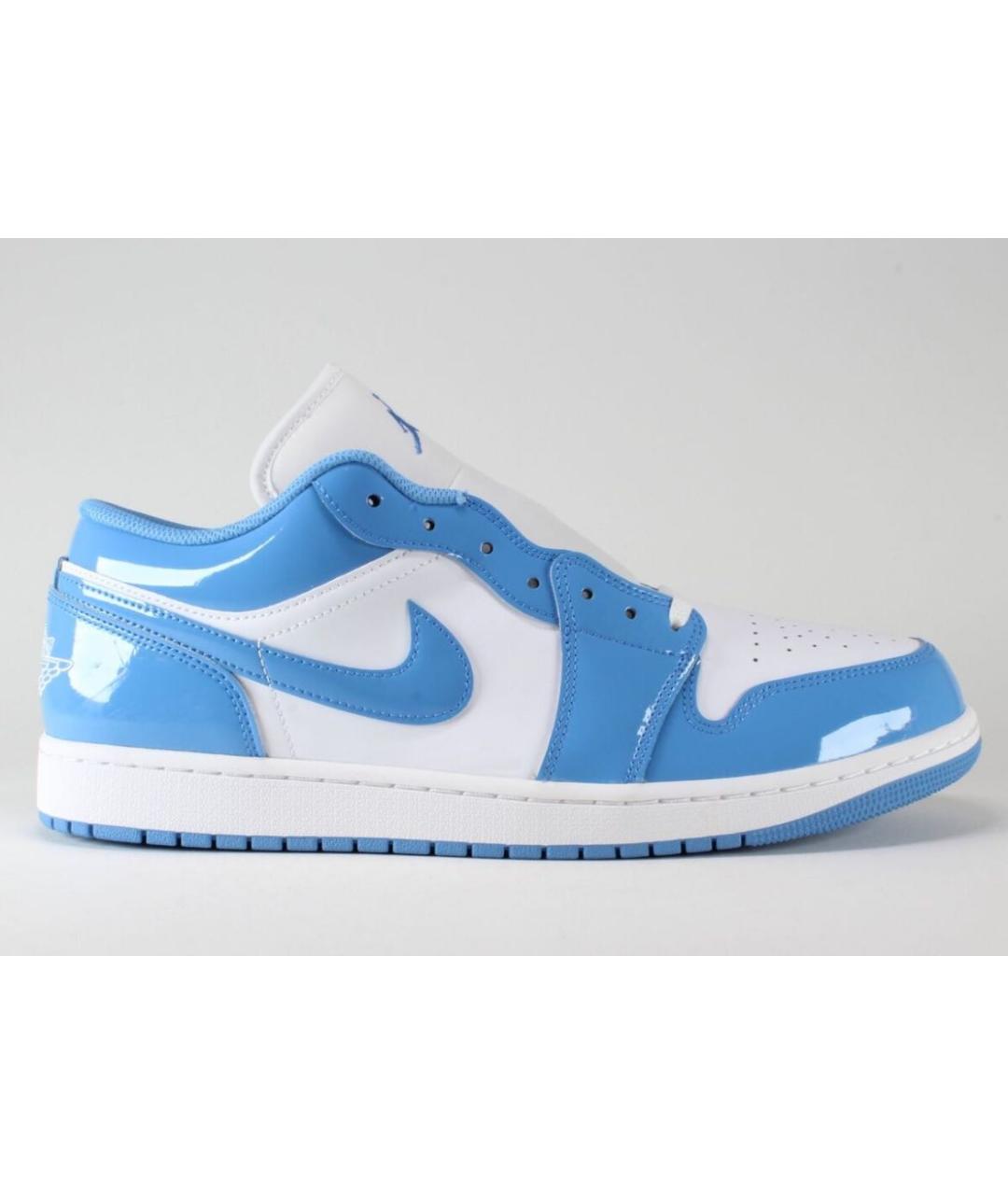NIKE Голубые низкие кроссовки / кеды из лакированной кожи, фото 7