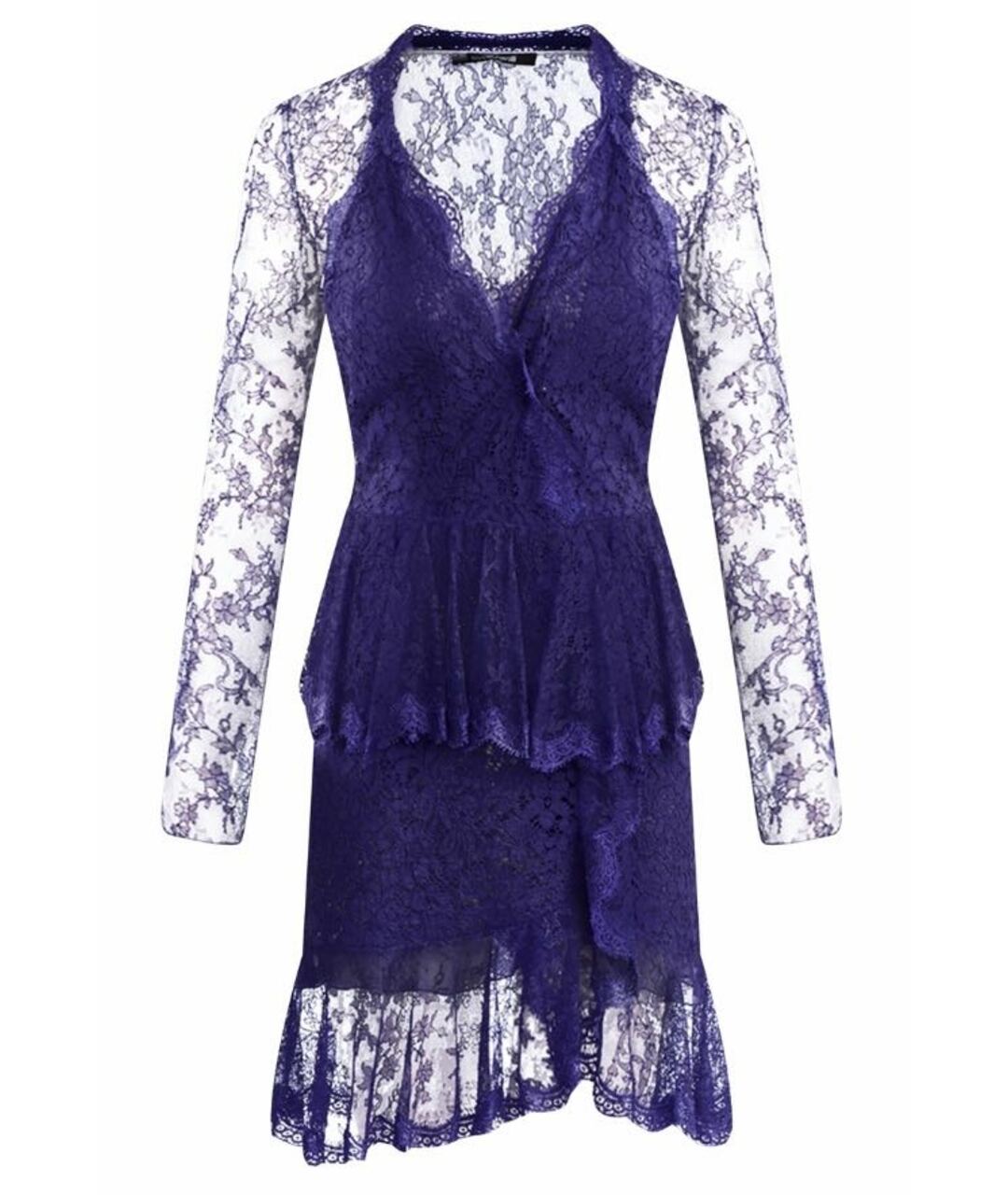ROBERTO CAVALLI Фиолетовое кружевное вечернее платье для женщин ...