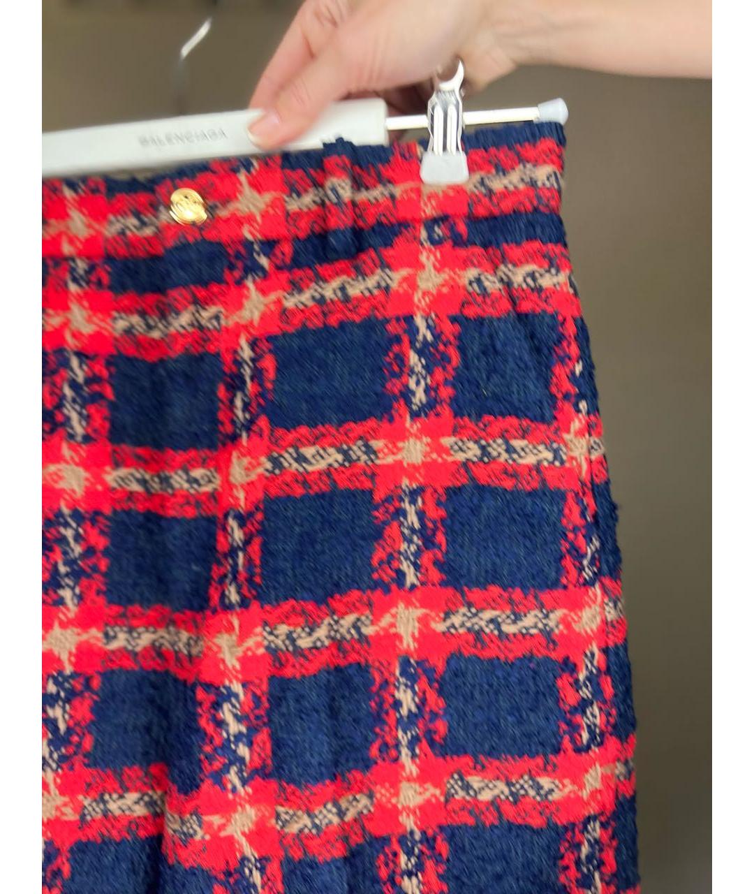GUCCI Красные шерстяные шорты, фото 3