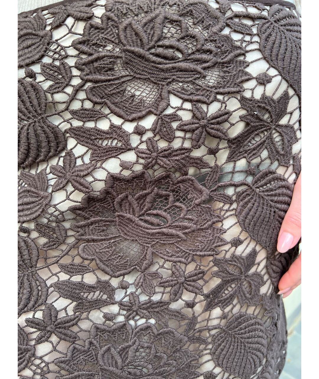 BLUMARINE Коричневая хлопковая юбка мини, фото 5