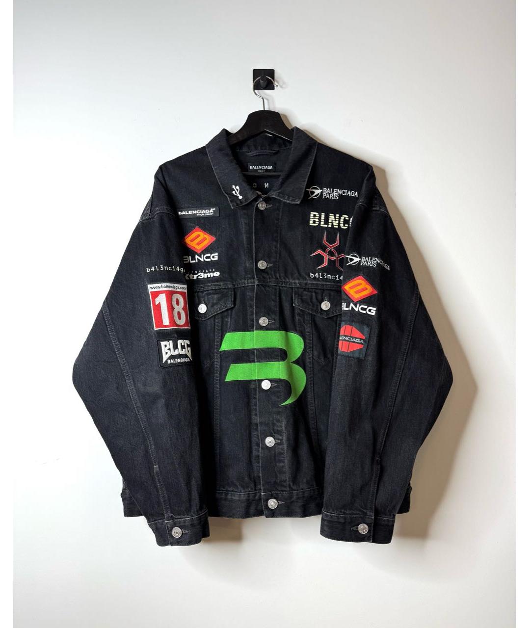 BALENCIAGA Черная деним куртка, фото 2