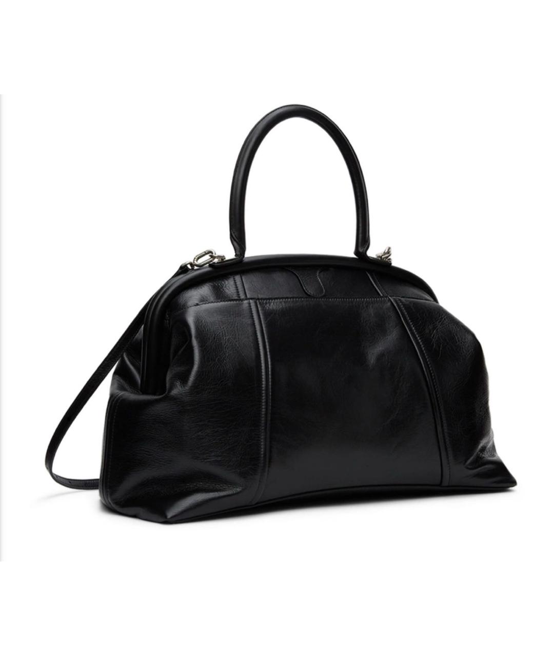 BALENCIAGA Черная кожаная сумка с короткими ручками, фото 3