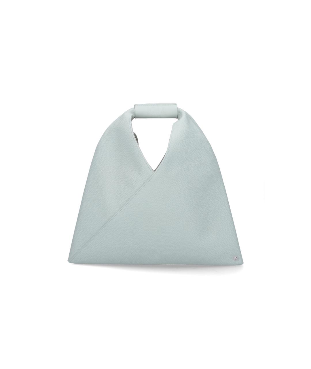 MAISON MARGIELA Бирюзовая кожаная сумка тоут, фото 1