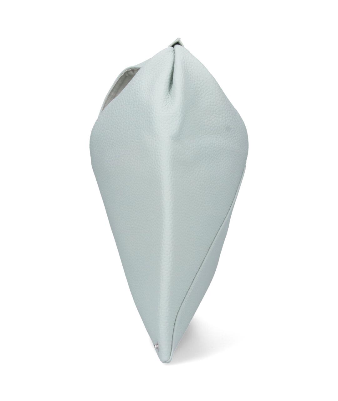 MAISON MARGIELA Бирюзовая кожаная сумка тоут, фото 5