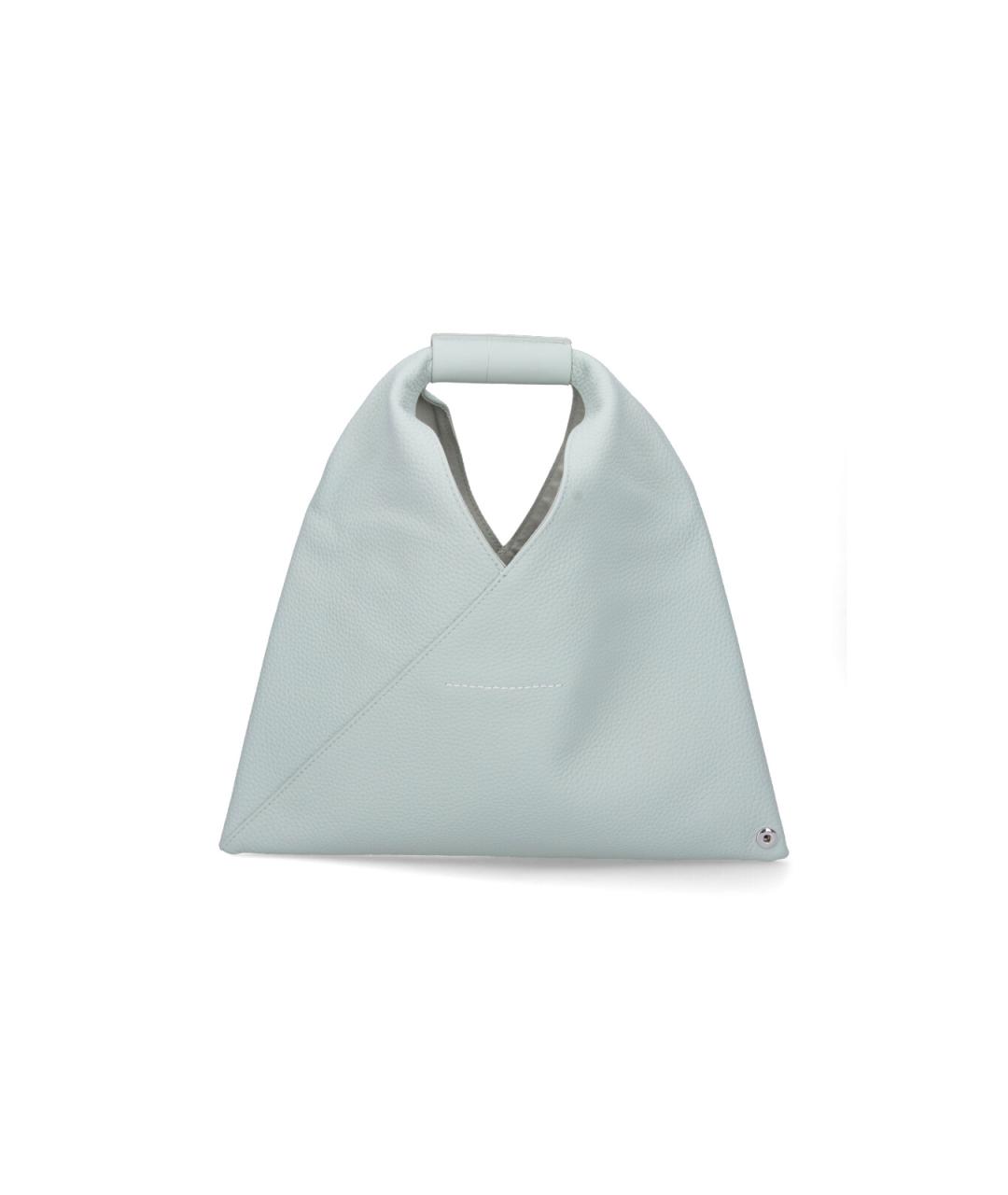 MAISON MARGIELA Бирюзовая кожаная сумка тоут, фото 3