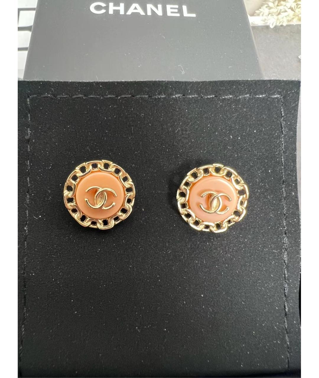 CHANEL Розовые серьги, фото 2