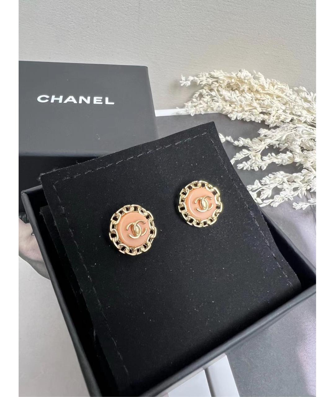 CHANEL Розовые серьги, фото 6