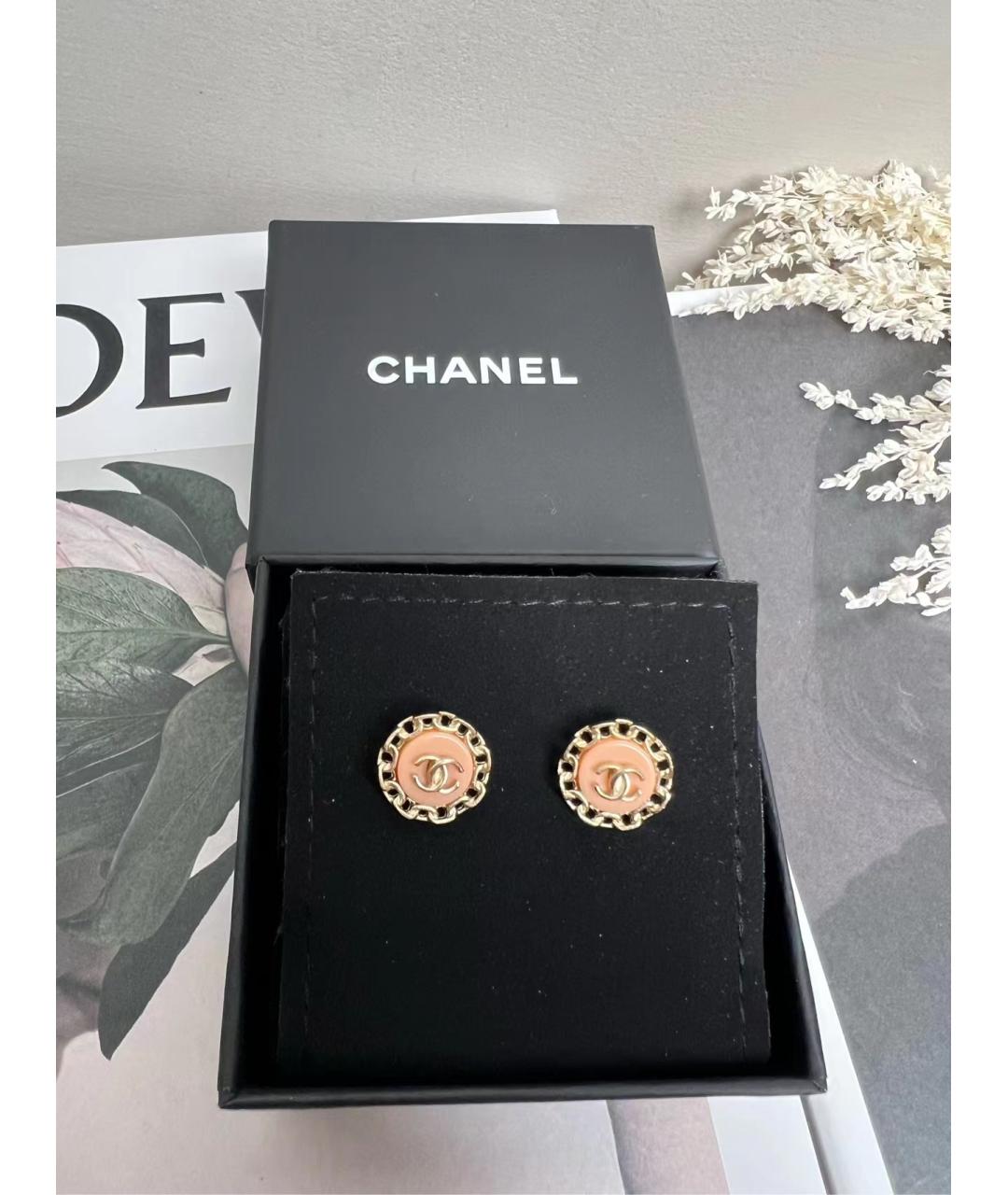 CHANEL Розовые серьги, фото 7