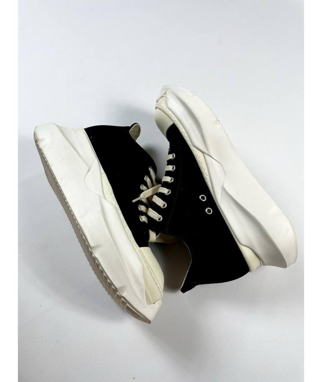 RICK OWENS Черные низкие кроссовки / кеды, фото 3