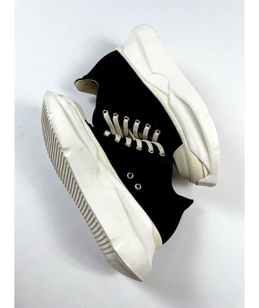 RICK OWENS Черные низкие кроссовки / кеды, фото 2