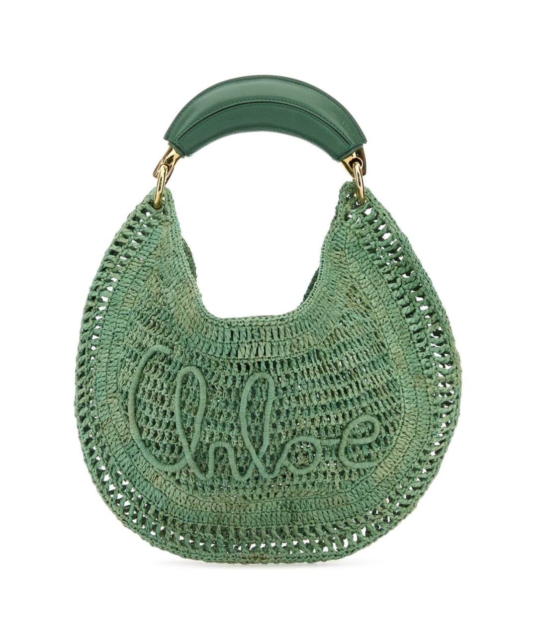 CHLOE Зеленая пелетеная сумка через плечо, фото 1