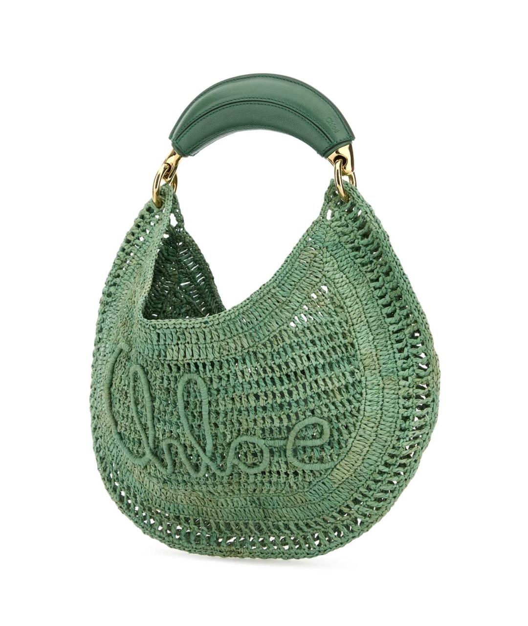 CHLOE Зеленая пелетеная сумка через плечо, фото 2